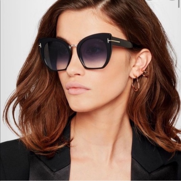 Tom Ford Accessories - TOM FORD CAT EYE GLASSES BLACK FRAME FADE LENS